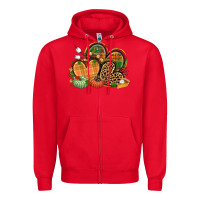 Red fall heart Zipper Hoodie - CowGirlArtShop