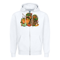 White fall heart Zipper Hoodie - CowGirlArtShop