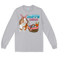 Moon Dust Happy Easter Bunny And Egg Basket Long Sleeve Tee - RanaPortraitStore
