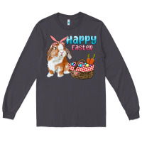 Smoke Happy Easter Bunny And Egg Basket Long Sleeve Tee - RanaPortraitStore