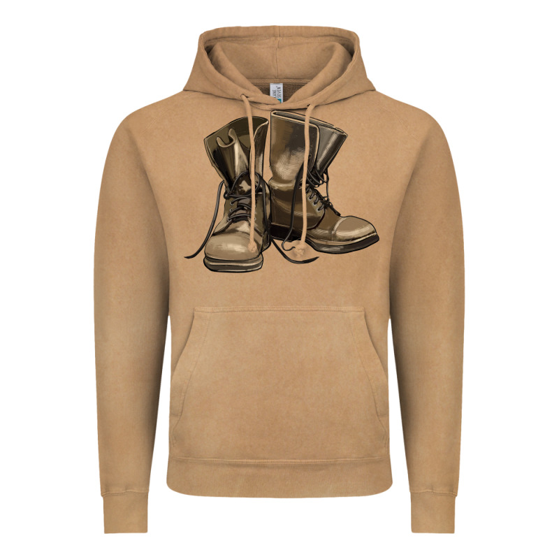 Soldier Veteran Boots Vintage Hoodie by MaliasSmallBusiness | Teevron