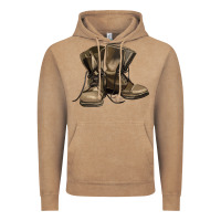 Vintage Coffee soldier veteran boots Vintage Hoodie - MaliasSmallBusiness