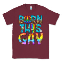 Burgundy Western Born This Gay Classic Tee - BundleAndBundleShop