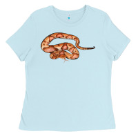 Baby Blue Copperhead Snake Illustrations Ladies Tee - LillyAllenDesigns