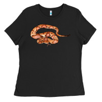 Black Copperhead Snake Illustrations Ladies Tee - LillyAllenDesigns