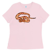 Bubblegum Pink Copperhead Snake Illustrations Ladies Tee - LillyAllenDesigns