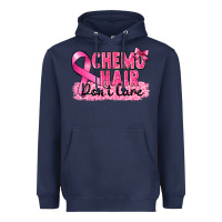 Navy Breast Cancer Chemo hair don't care Heavyweight Hoodie - FaDigitalArtStudio