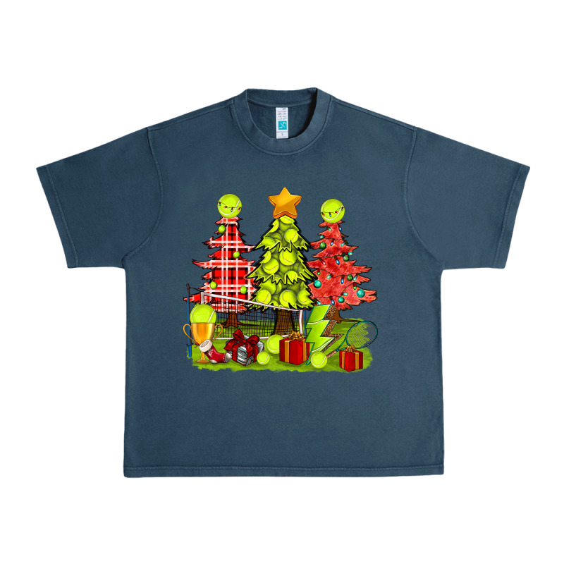 Christmas With Tennis Trees Urban Heavy Tee by BundleAndBundleShop | Teevron
