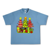 Pebble Blue Christmas With Tennis Trees Urban Heavy Tee - BundleAndBundleShop