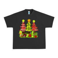 Pigment Black Christmas With Tennis Trees Urban Heavy Tee - BundleAndBundleShop