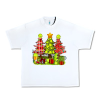 White Christmas With Tennis Trees Urban Heavy Tee - BundleAndBundleShop