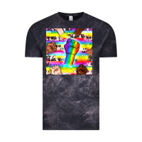 Cloud Black Pride lgbtq hands with cowhide seamless pattern Vintage Tee - BundleAndBundleShop