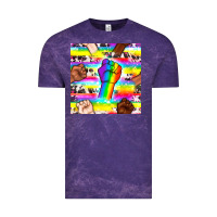 Cloud Purple Pride lgbtq hands with cowhide seamless pattern Vintage Tee - BundleAndBundleShop