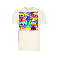 Vintage Arctic Pride lgbtq hands with cowhide seamless pattern Vintage Tee - BundleAndBundleShop