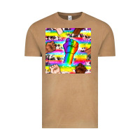 Vintage Camel Pride lgbtq hands with cowhide seamless pattern Vintage Tee - BundleAndBundleShop