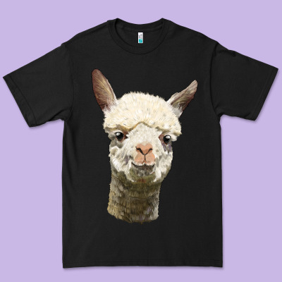 Alpaca Head Premium Tee Designed By Lillyallendesigns