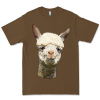 Cacao Alpaca Head Premium Tee - LillyAllenDesigns