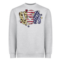 Heather Grey Usa America Heavyweight Sweatshirt - Bettercallsaul