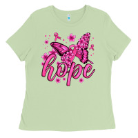 Matcha hope breast cancer butterfly Ladies Tee - Jasminsmagicworld