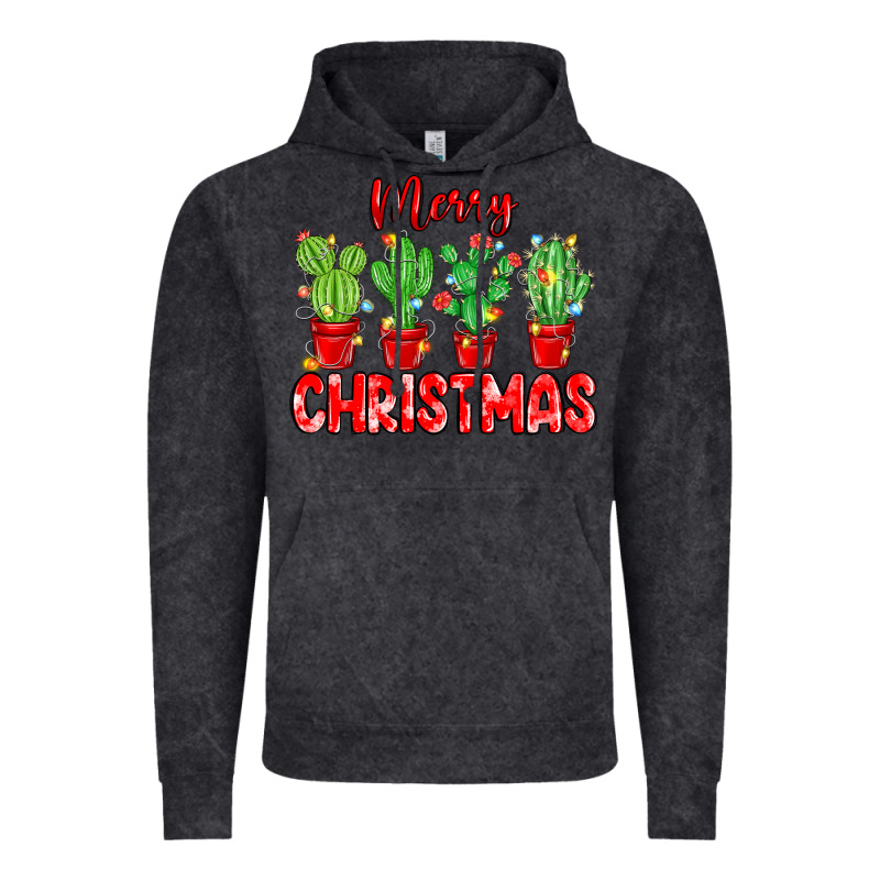 Merry Christmas Cactuses Vintage Hoodie by MaliasSmallBusiness | Teevron