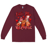 Burgundy little miss valentine afro kid sneakers Long Sleeve Tee - RanaPortraitStore