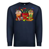 Navy Mexico Coffee Cups Premium Sweatshirt - FaDigitalArtStudio