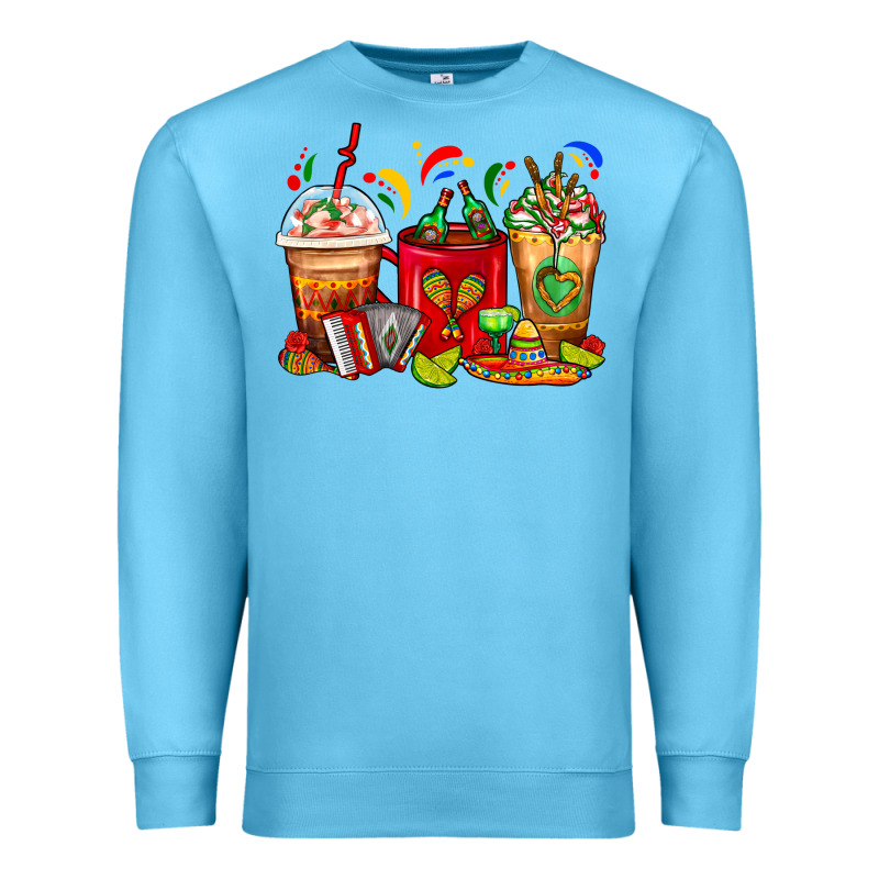 Mexico Coffee Cups Premium Sweatshirt by FaDigitalArtStudio | Teevron