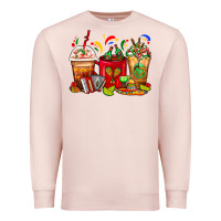 Pale Pink Mexico Coffee Cups Premium Sweatshirt - FaDigitalArtStudio