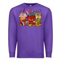 Purple Mexico Coffee Cups Premium Sweatshirt - FaDigitalArtStudio
