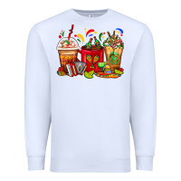 White Mexico Coffee Cups Premium Sweatshirt - FaDigitalArtStudio
