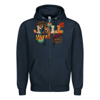 Navy fall sweet fall Zipper Hoodie - CowGirlArtShop