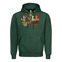Sports Green fall sweet fall Zipper Hoodie - CowGirlArtShop