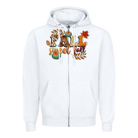 White fall sweet fall Zipper Hoodie - CowGirlArtShop