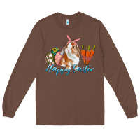 Chestnut happy easter bunny carrots and eggs Long Sleeve Tee - RanaPortraitStore