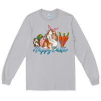 Moon Dust happy easter bunny carrots and eggs Long Sleeve Tee - RanaPortraitStore