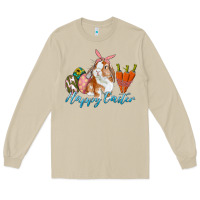 Mushroom happy easter bunny carrots and eggs Long Sleeve Tee - RanaPortraitStore