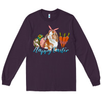 Plum happy easter bunny carrots and eggs Long Sleeve Tee - RanaPortraitStore