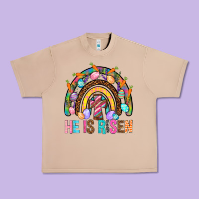 He Is Risen Rainbow Urban Heavy Tee Designed By Bundleandbundleshop