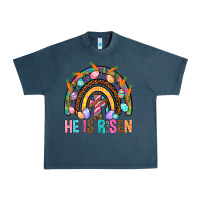 Midnight Navy He Is Risen Rainbow Urban Heavy Tee - BundleAndBundleShop