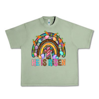 Oil Green He Is Risen Rainbow Urban Heavy Tee - BundleAndBundleShop