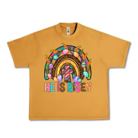 Peanut Butter He Is Risen Rainbow Urban Heavy Tee - BundleAndBundleShop