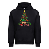 Black paw print christmas tree Urban Hoodie - CowhideDigitalArt