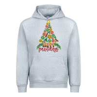 Heather Grey paw print christmas tree Urban Hoodie - CowhideDigitalArt