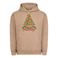 Pigment Burro paw print christmas tree Urban Hoodie - CowhideDigitalArt