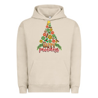 Pigment French Oak paw print christmas tree Urban Hoodie - CowhideDigitalArt