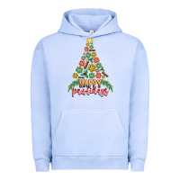 Pigment Grape Ice paw print christmas tree Urban Hoodie - CowhideDigitalArt