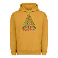 Paw Print Christmas Tree Urban Hoodie | Teevron