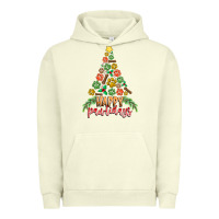 Pigment Pistachio paw print christmas tree Urban Hoodie - CowhideDigitalArt