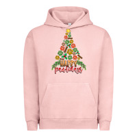 Pigment Salmon paw print christmas tree Urban Hoodie - CowhideDigitalArt