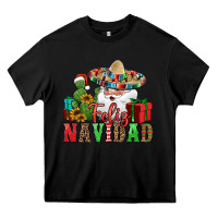 Black feliz navidad Spanish Christmas Heavy Core Tee - Jasminsmagicworld